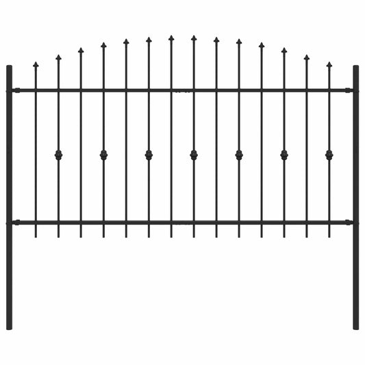 vidaXL Φράχτης με Σπίθες Μαύρο 200 x 150 cm