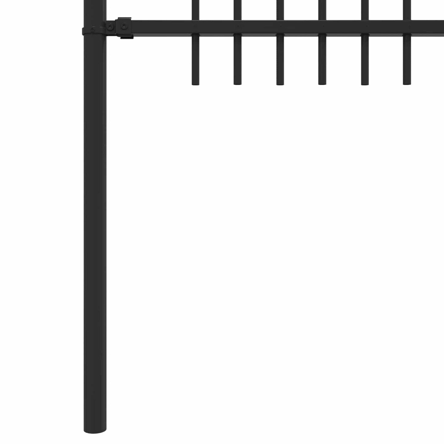 vidaXL Φράχτης Καμάρας με Άκρες Μαύρο 200 x 150 cm
