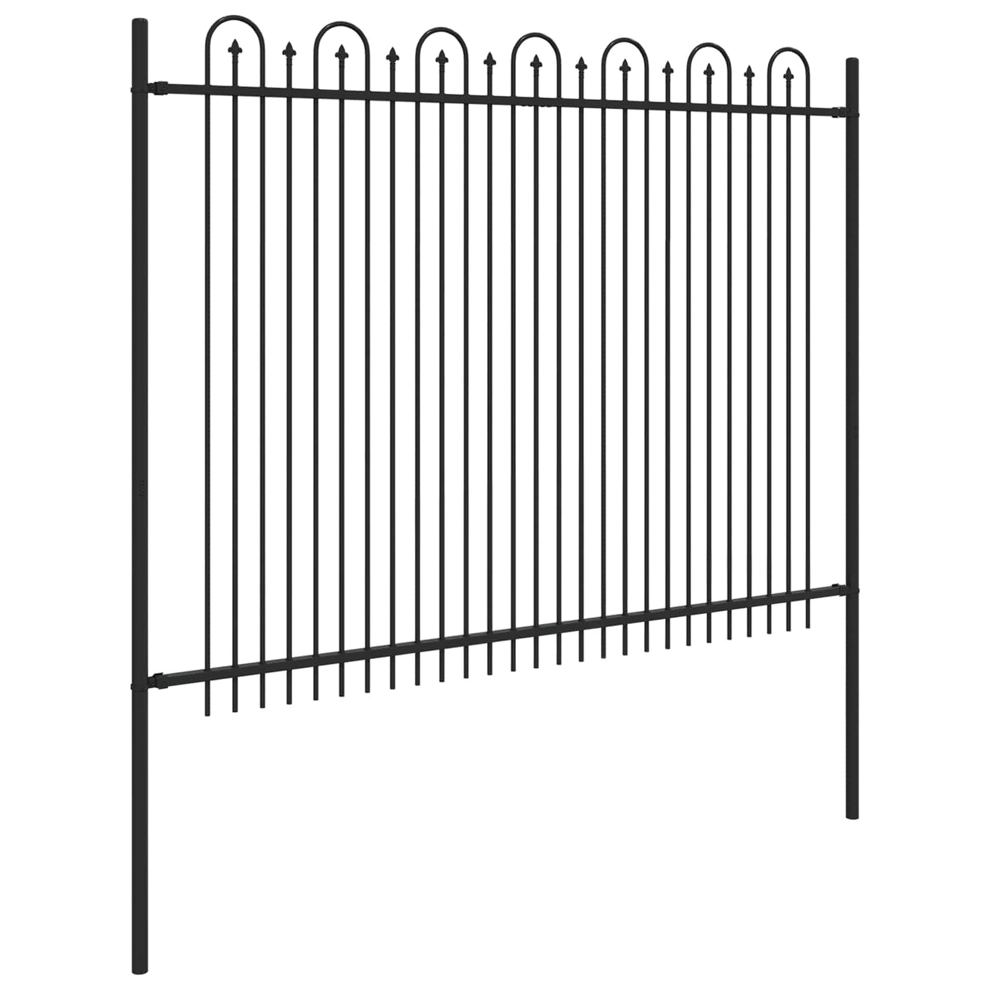 vidaXL Φράχτης Καμάρας με Άκρες Μαύρο 200 x 200 cm