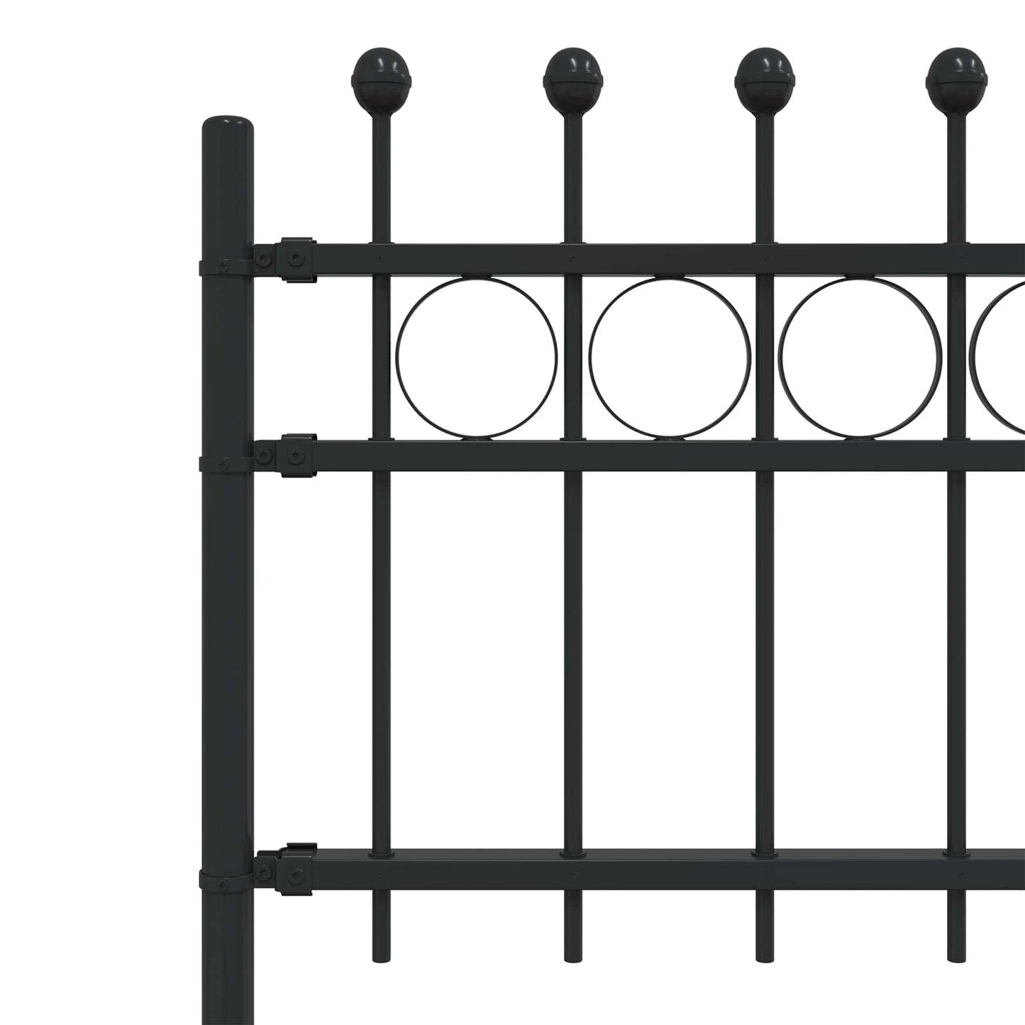 vidaXL Δαχτυλίδι φράχτη Μαύρο 200 x 130 εκ