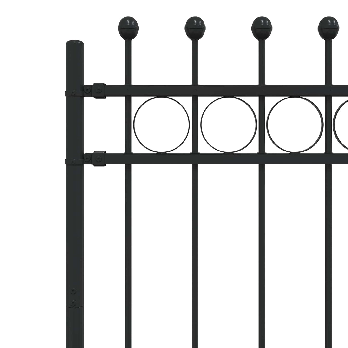 vidaXL Δαχτυλίδι φράχτη Μαύρο 200 x 150 cm