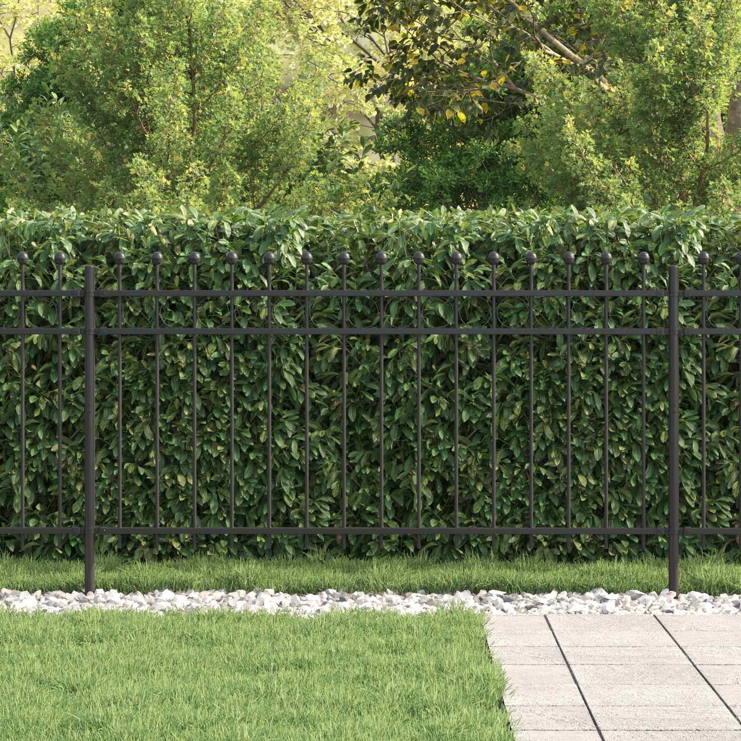vidaXL Δαχτυλίδι φράχτη Μαύρο 200 x 150 cm