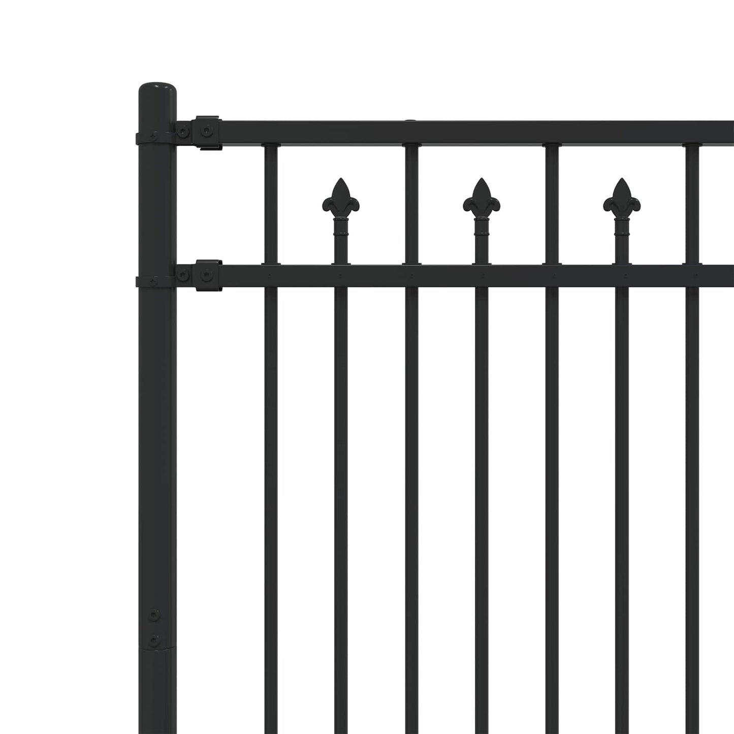 vidaXL Φράχτης με Άκρες BAARLO 200 x 150 cm Μαύρο