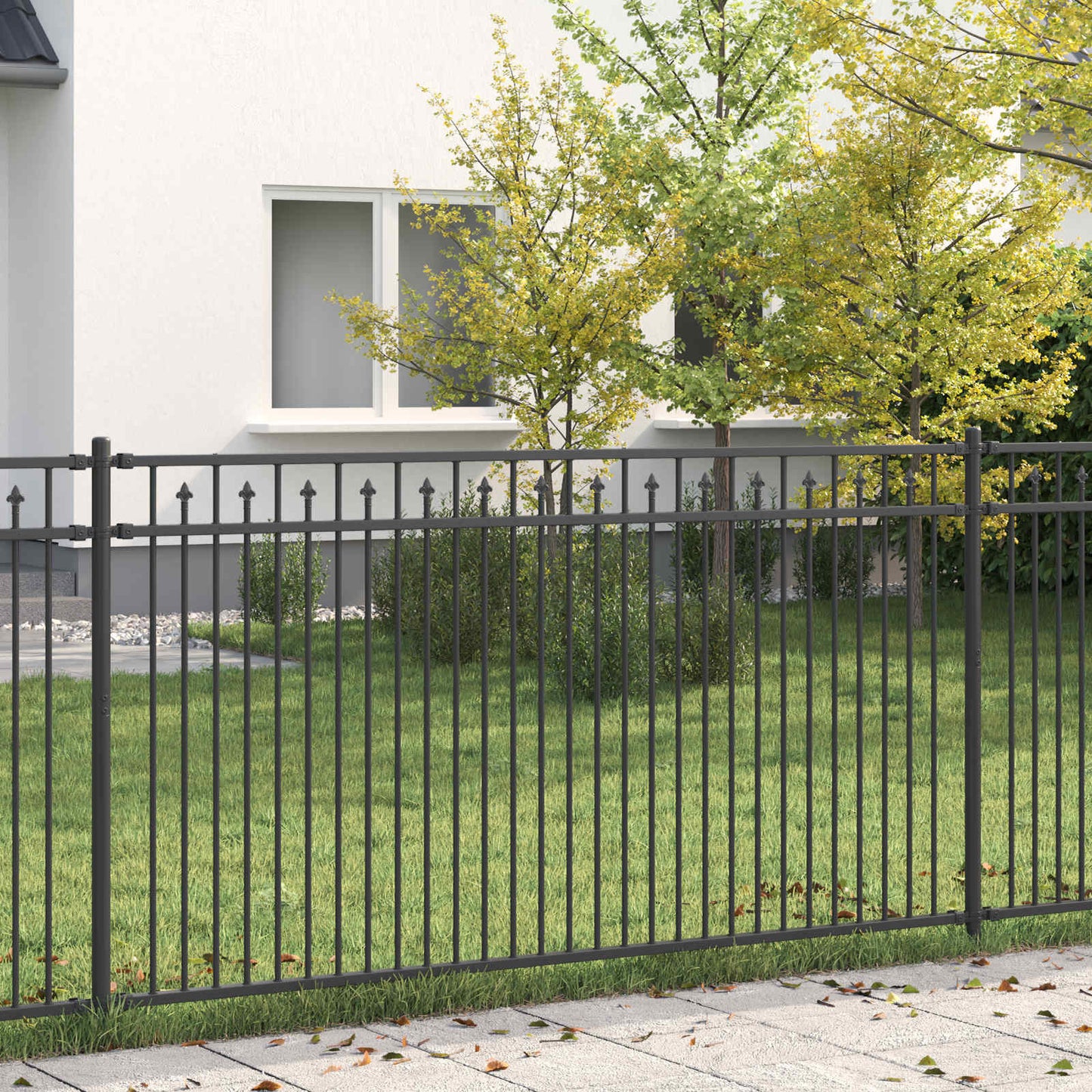 vidaXL Φράχτης με Άκρες BAARLO 200 x 150 cm Μαύρο