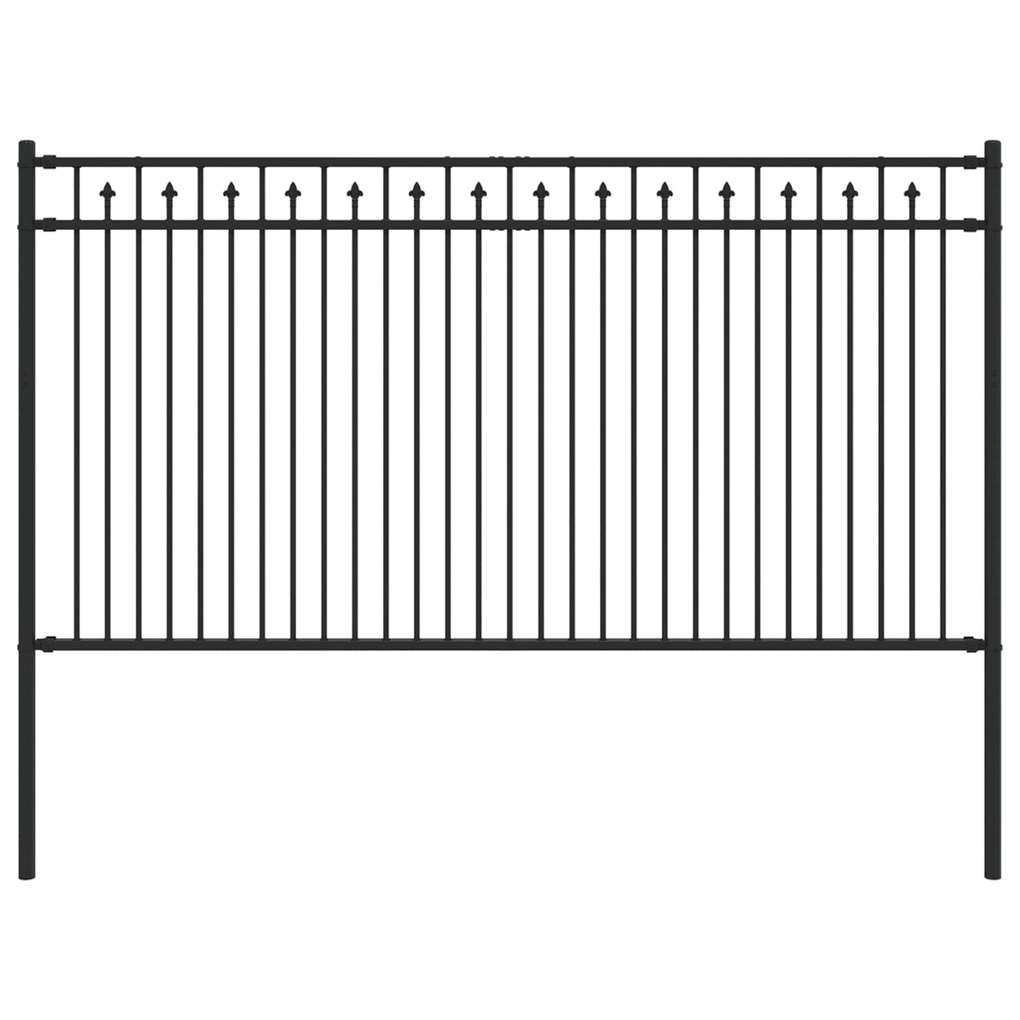 vidaXL Φράχτης με Άκρες BAARLO 200 x 150 cm Μαύρο