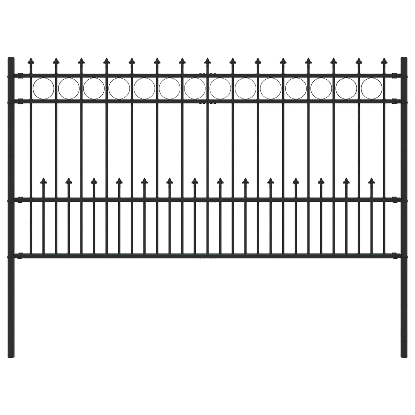 vidaXL Φράχτης Σπάικ Ρινγκ Μαύρο 200 x 150 cm