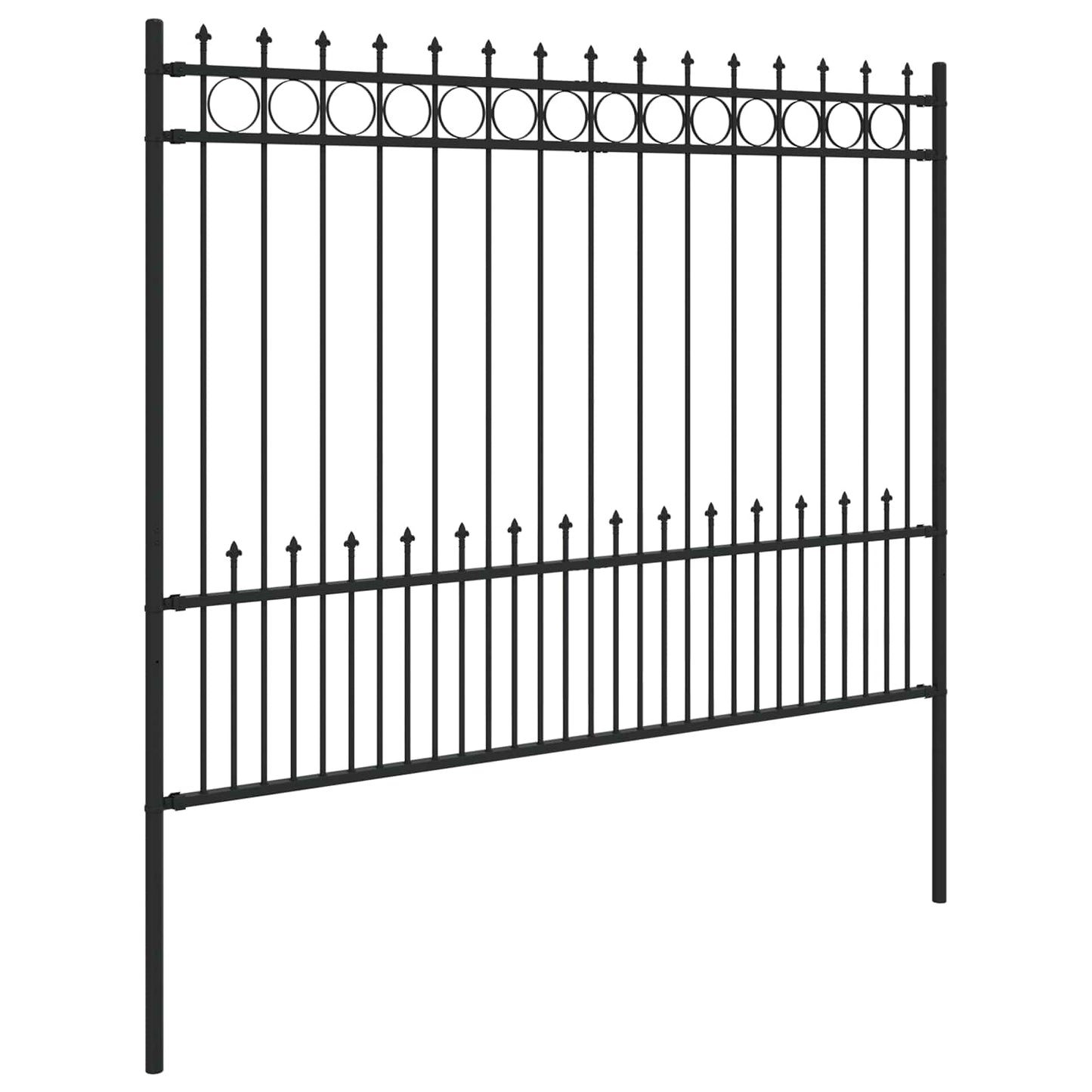 vidaXL Φράχτης Σπάικ Ρινγκ Μαύρο 200 x 200 cm