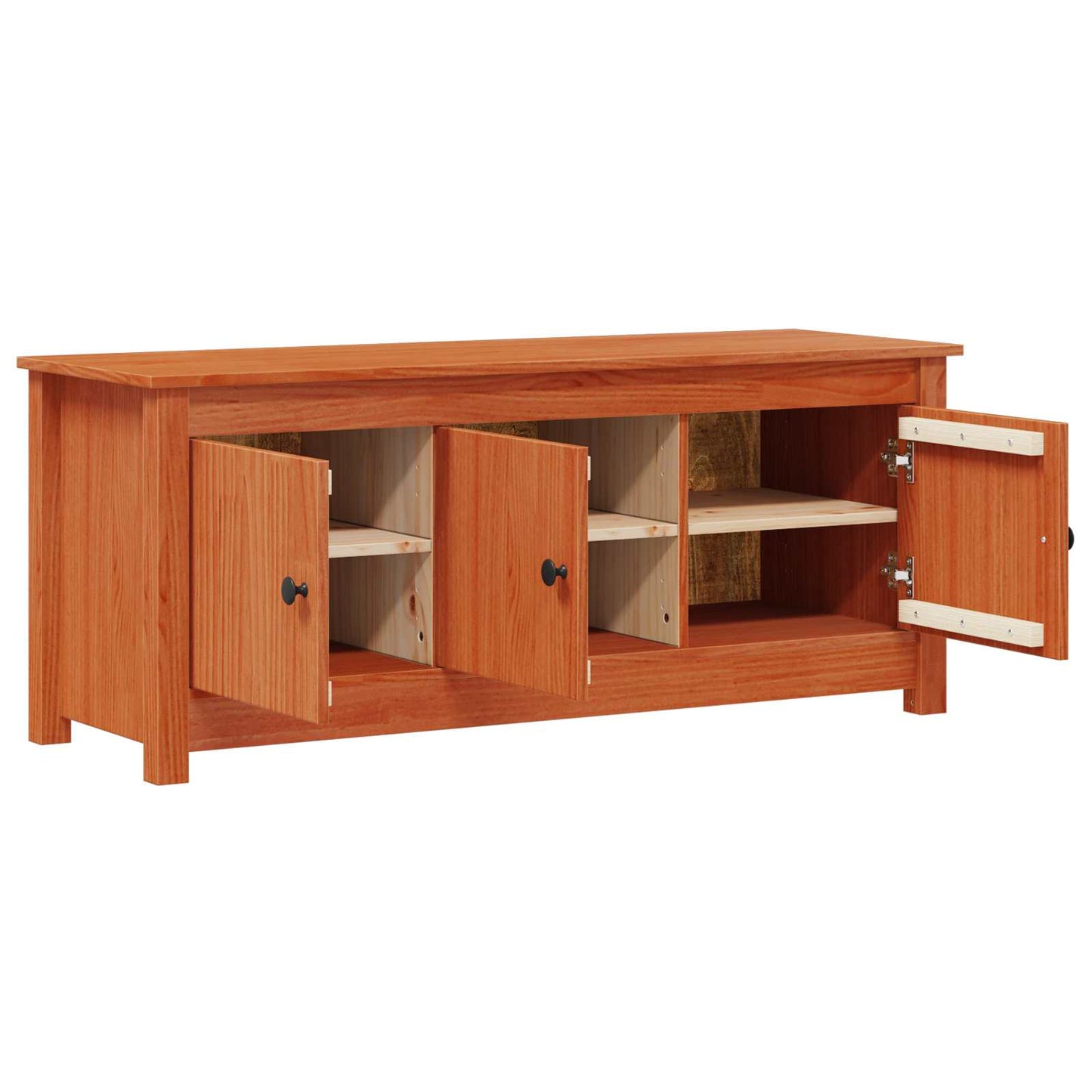 vidaXL Ντουλάπα Παπουτσιών Κερωμένο Καφέ 110 x 38 x 45,5 εκ
