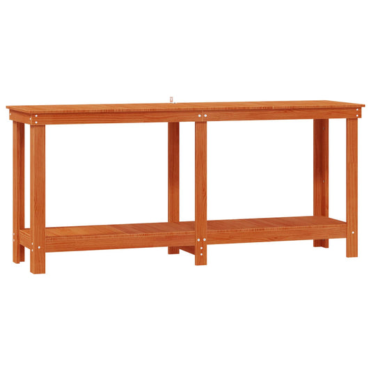 vidaXL Πάγκος εργασίας Κερωμένο Καφέ 180 x 50 x 80 cm Στερεό πεύκο