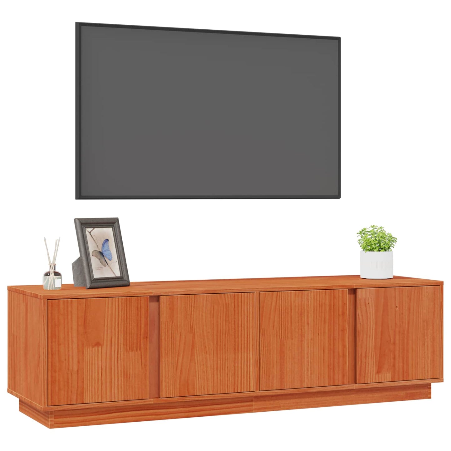 vidaXL Ντουλάπι TV Κερωμένο Καφέ 140 x 40 x 40 εκ Στερεό πεύκο
