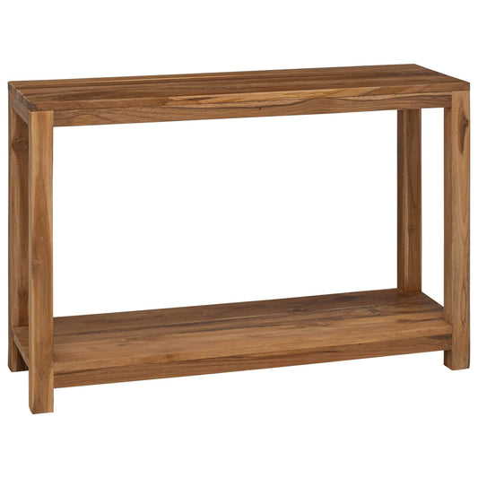 vidaXL Τραπέζι κονσόλας Φυσικό 110 x 35 x 75 cm Στερεό Ξύλο Τίκ