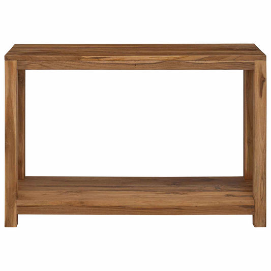 vidaXL Τραπέζι κονσόλας Φυσικό 110 x 35 x 75 cm Στερεό Ξύλο Τίκ