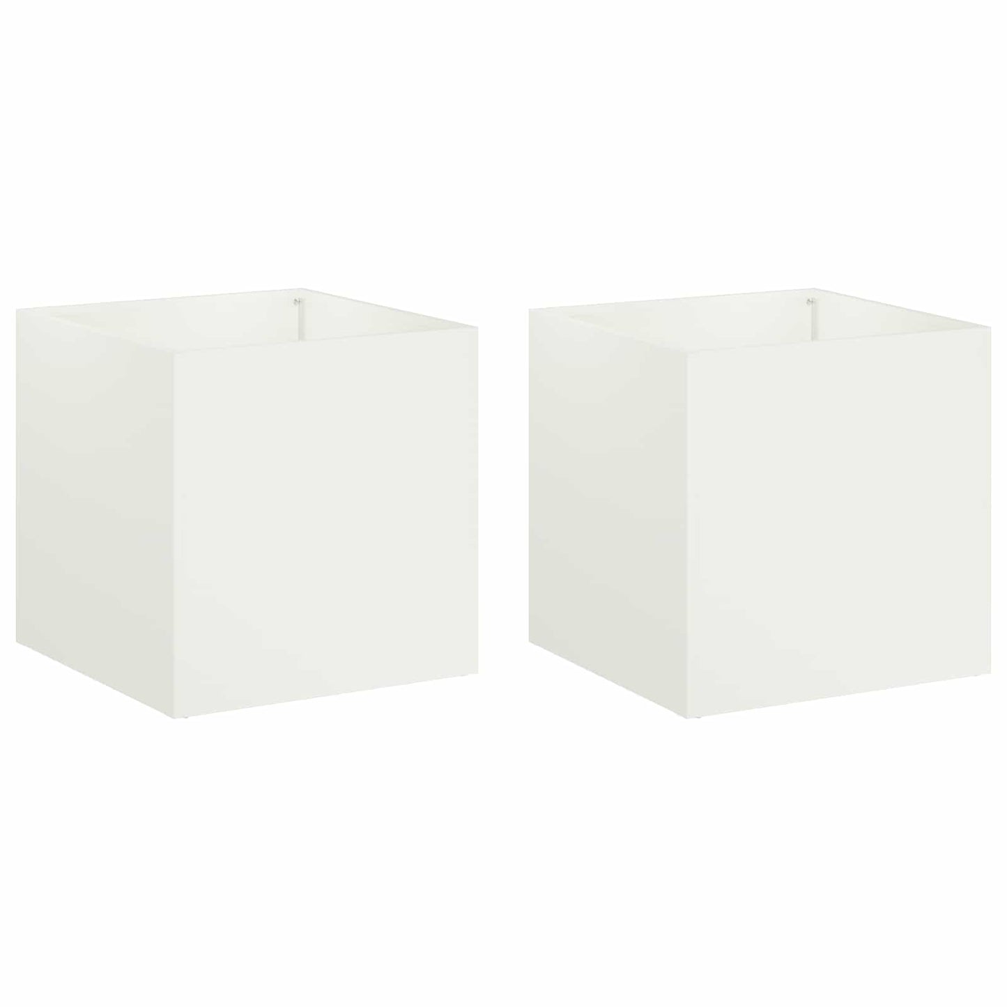 vidaXL Γλάστρα Κήπου 2 τμχ. Λευκό 20 x 20 x 20 εκ.
