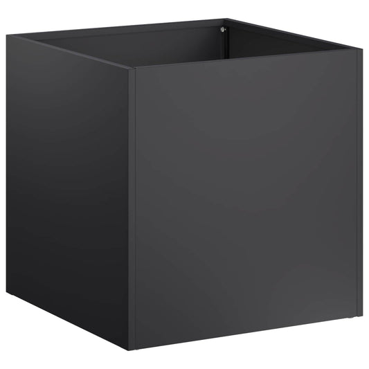 vidaXL Γλάστρα Κήπου Μαύρο 25 x 25 x 25 cm Ψυχρής έλασης χάλυβας