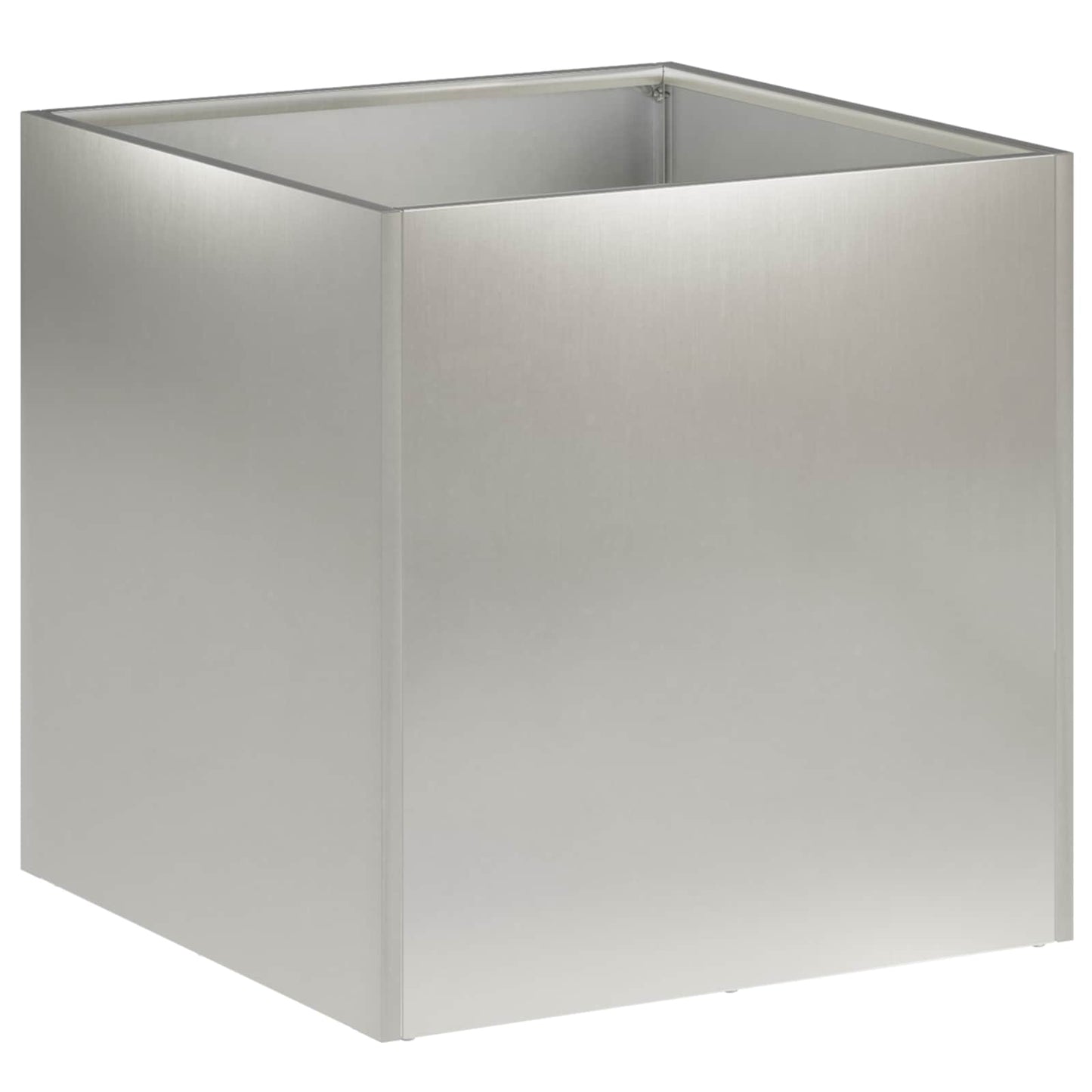 vidaXL Γλάστρα Κήπου Ασημί 25 x 25 x 25 cm Ανοξείδωτο Ατσάλι