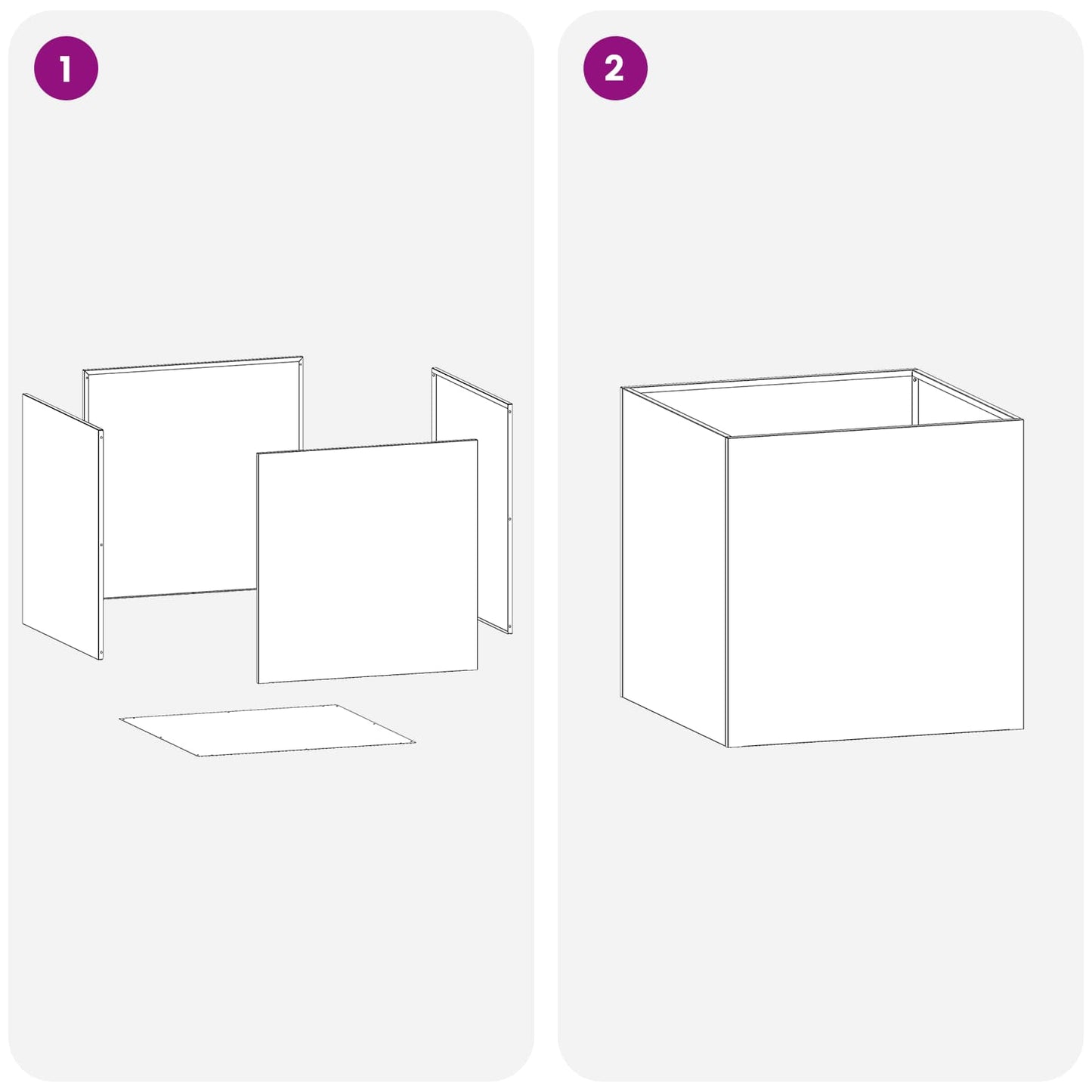 vidaXL Γλάστρα Κήπου Ασημί 25 x 25 x 25 cm Γαλβανισμένος Χάλυβας