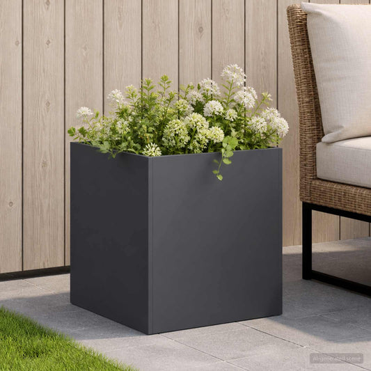 vidaXL Γλάστρα Κήπου Ανθρακί 35 x 35 x 35 cm Ψυχρής έλασης χάλυβας