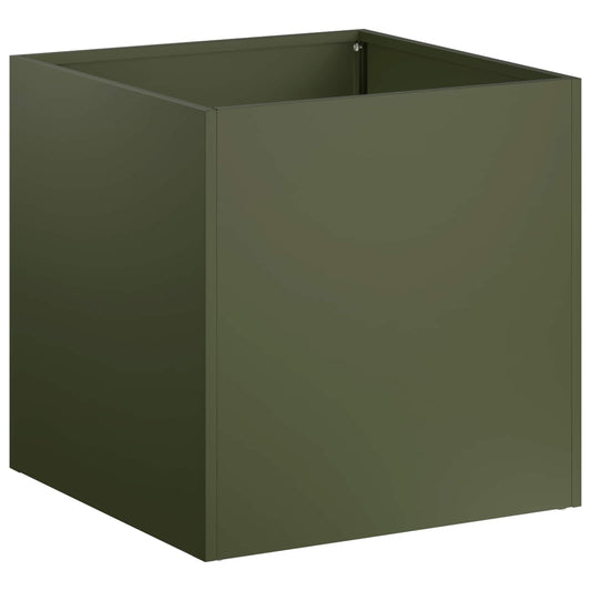 vidaXL Γλάστρα Κήπου Λαδί 45 x 45 x 45 cm Ψυχρής έλασης χάλυβας