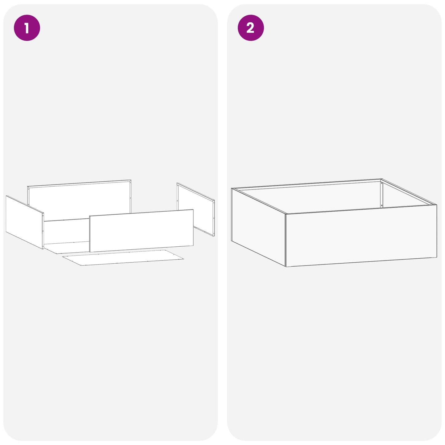 vidaXL Γλάστρα Κήπου Μαύρο 40 x 40 x 20 cm Ψυχρής έλασης χάλυβας