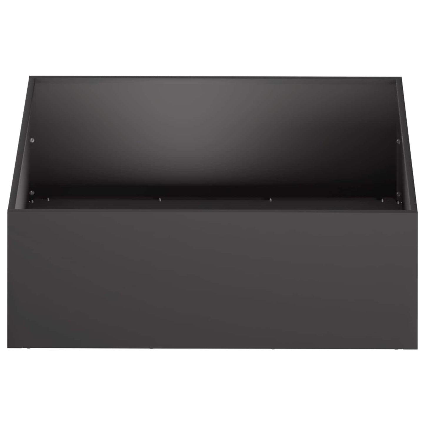 vidaXL Γλάστρα Κήπου Μαύρο 40 x 40 x 20 cm Ψυχρής έλασης χάλυβας