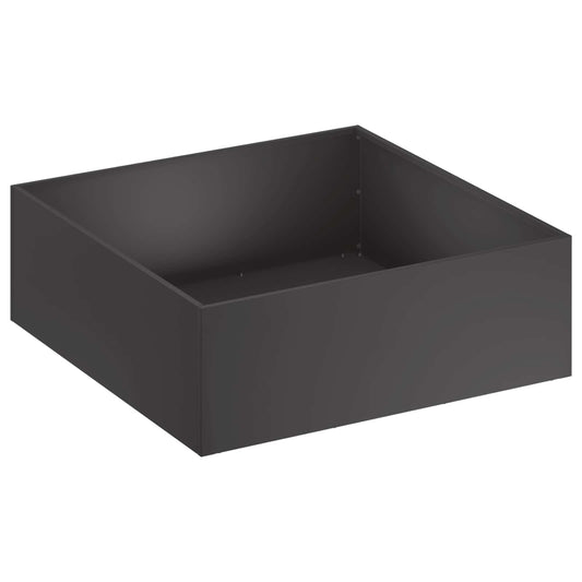 vidaXL Γλάστρα Κήπου Μαύρο 60 x 60 x 20 εκ Ψυχρής έλασης χάλυβας