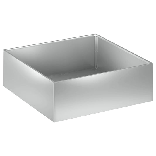 vidaXL Γλάστρα Κήπου Ασημί 60 x 60 x 20 εκ Γαλβανισμένος Χάλυβας