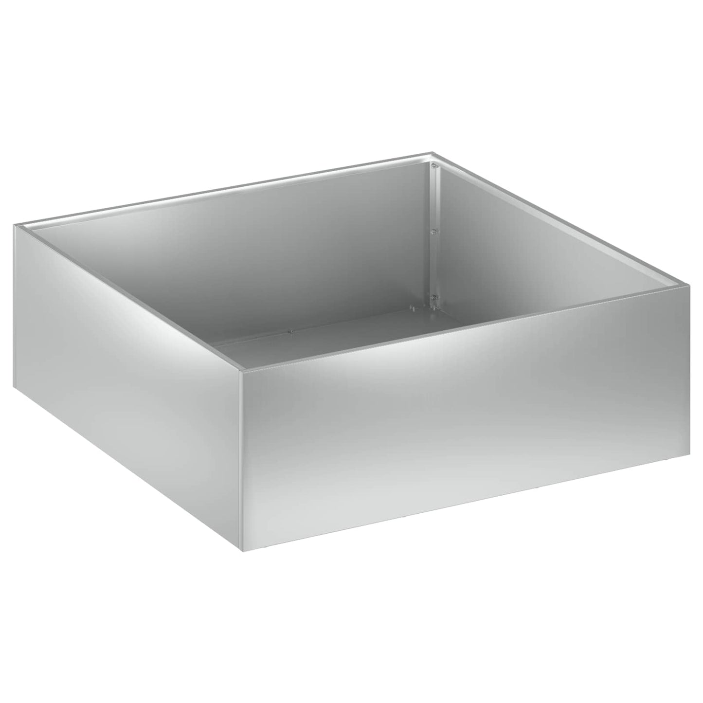 vidaXL Γλάστρα Κήπου 2 τμχ. Ασημί 60 x 60 x 20 εκ