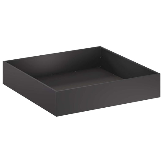 vidaXL Γλάστρα Κήπου Μαύρο 80 x 80 x 20 cm Ψυχρής έλασης χάλυβας