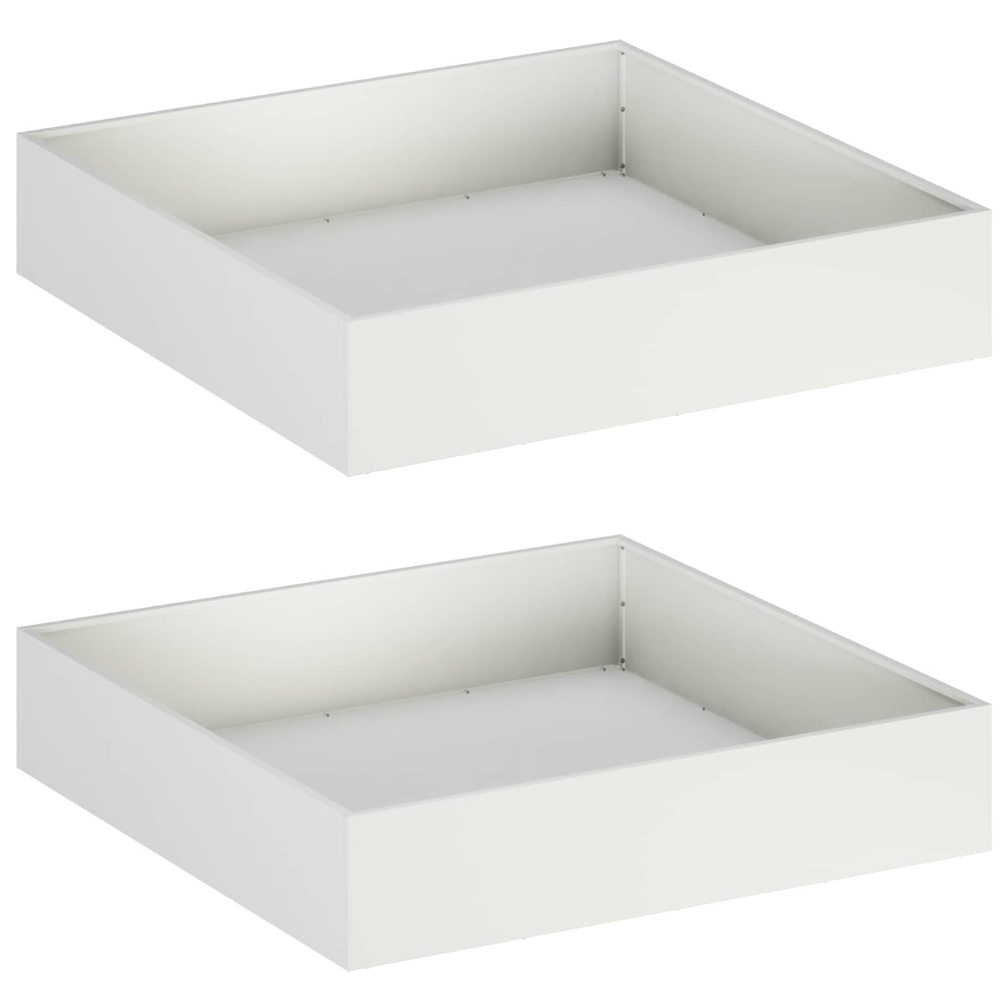 vidaXL Γλάστρα Κήπου 2 τμχ. Λευκό 80 x 80 x 20 cm