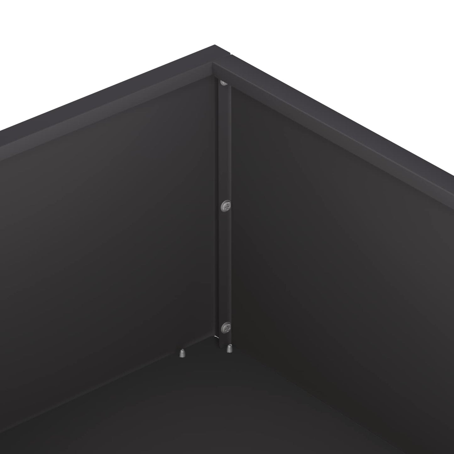 vidaXL Γλάστρα Κήπου 2 τμχ. Μαύρο 100 x 100 x 20 cm