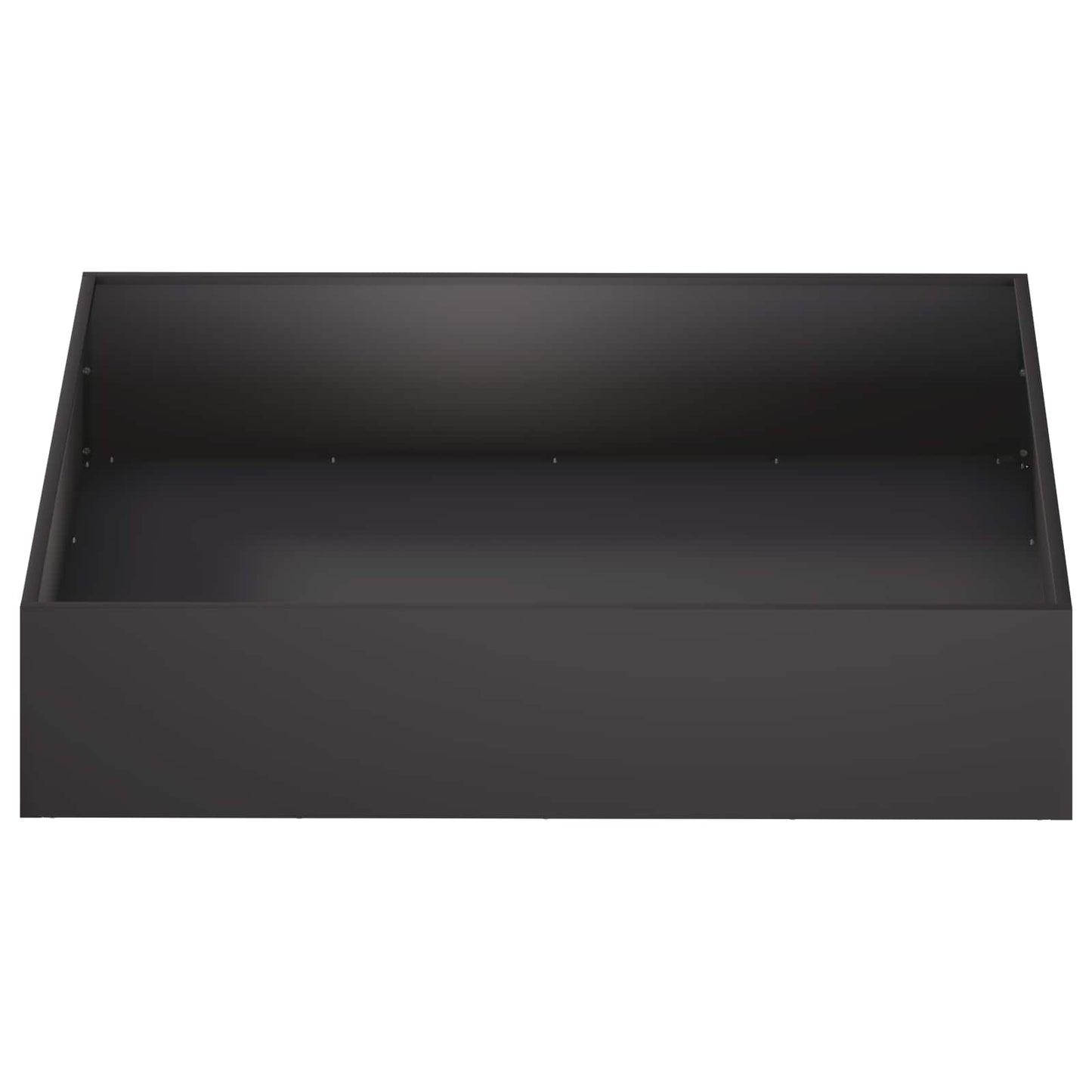 vidaXL Γλάστρα Κήπου 2 τμχ. Μαύρο 100 x 100 x 20 cm