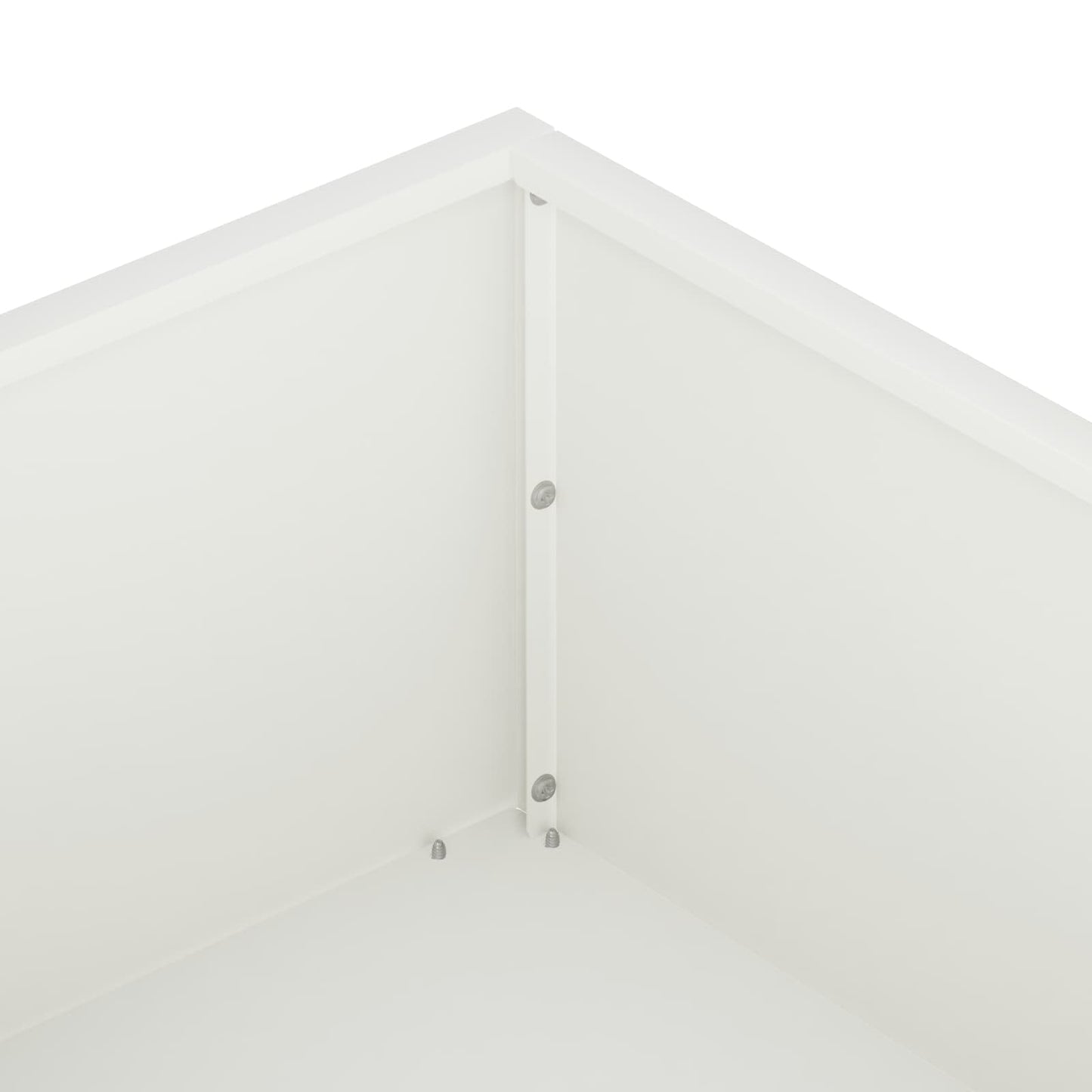 vidaXL Γλάστρα Κήπου Λευκό 100 x 100 x 20 cm Ψυχρής έλασης χάλυβας