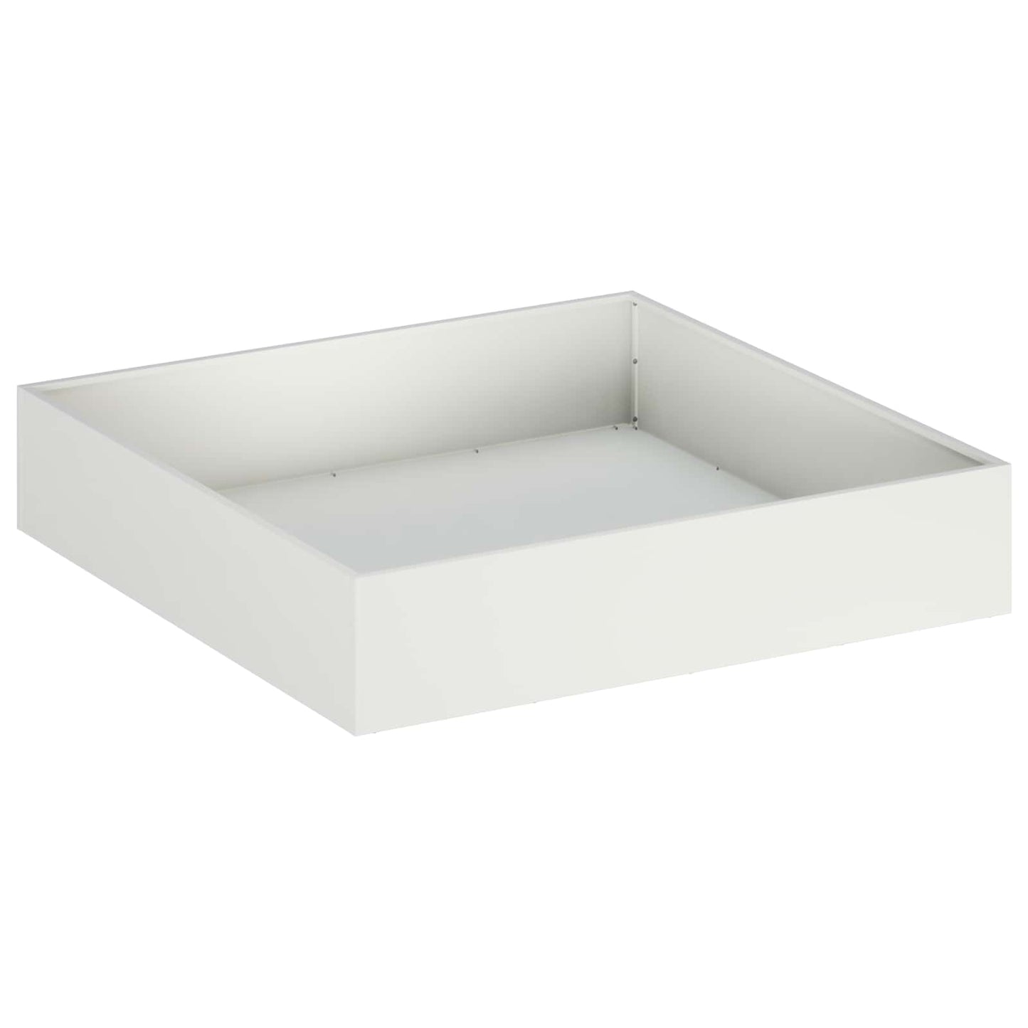vidaXL Γλάστρα Κήπου Λευκό 100 x 100 x 20 cm Ψυχρής έλασης χάλυβας