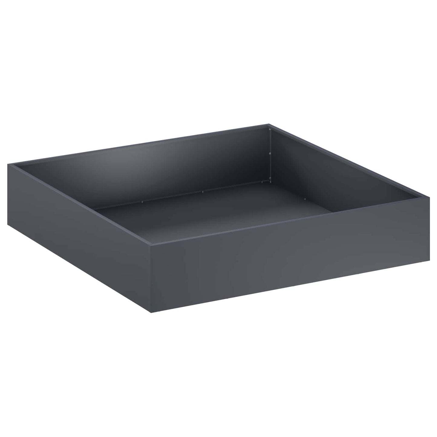 vidaXL Γλάστρα Κήπου 2 τμχ. Ανθρακί 100 x 100 x 20 cm