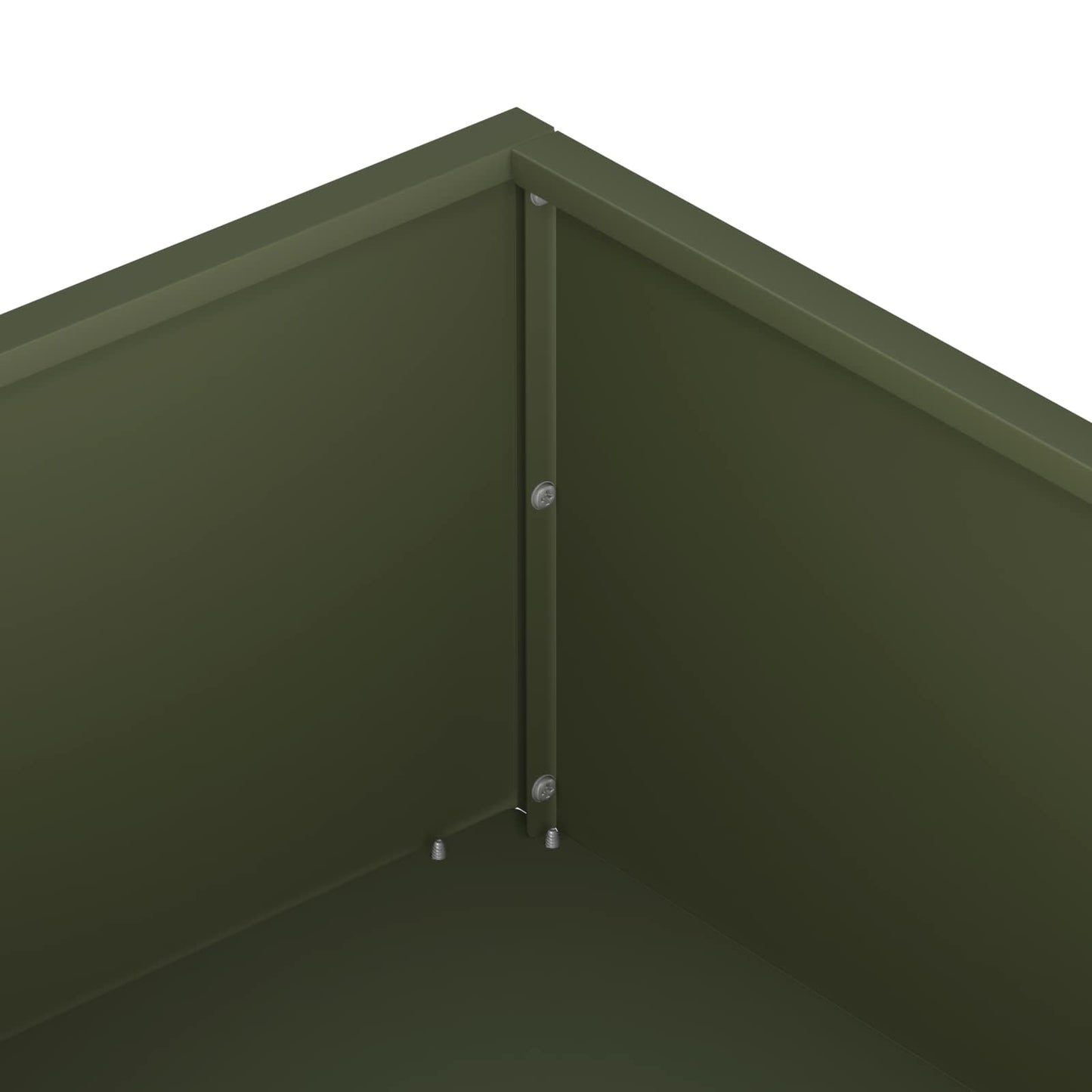 vidaXL Γλάστρα Κήπου Λαδί 100 x 100 x 20 cm Ψυχρής έλασης χάλυβας