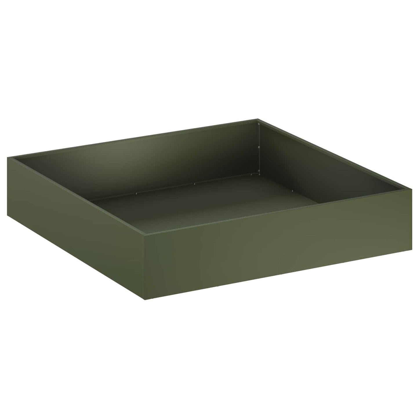 vidaXL Γλάστρα Κήπου Λαδί 100 x 100 x 20 cm Ψυχρής έλασης χάλυβας