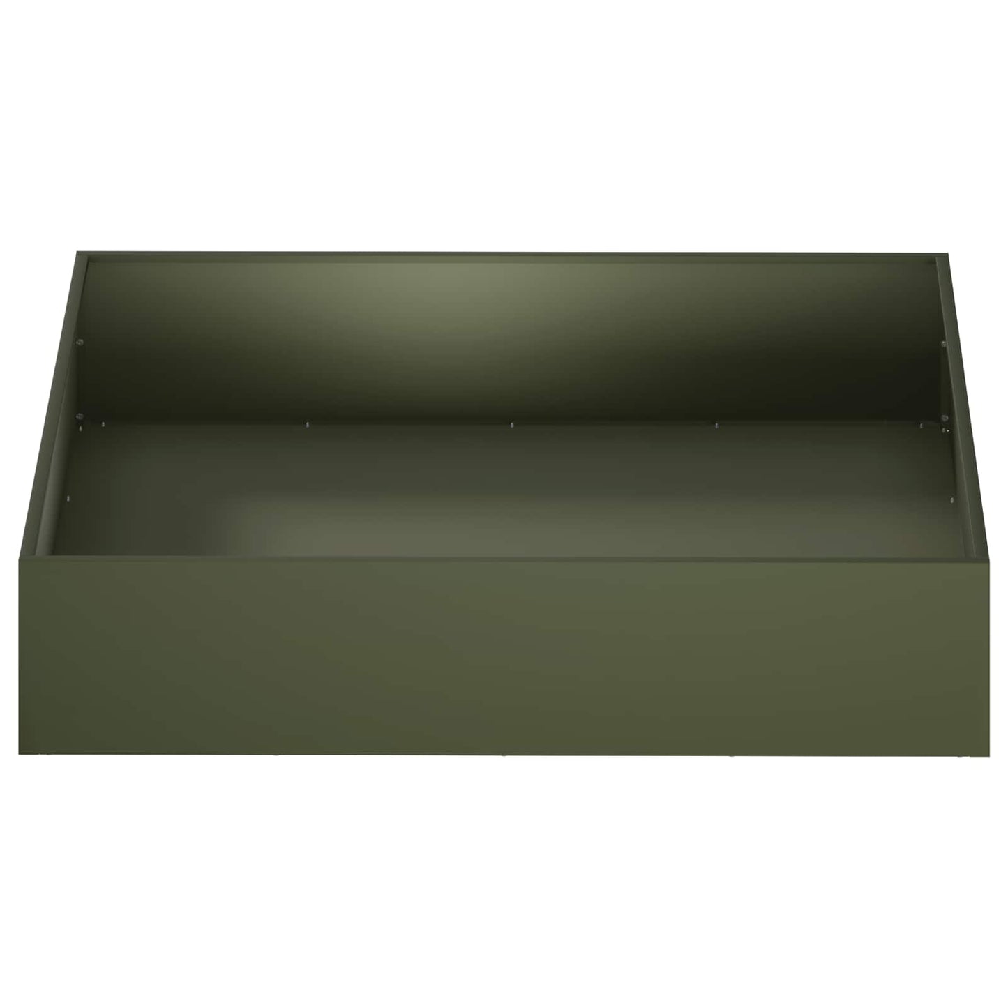 vidaXL Γλάστρα Κήπου Λαδί 100 x 100 x 20 cm Ψυχρής έλασης χάλυβας