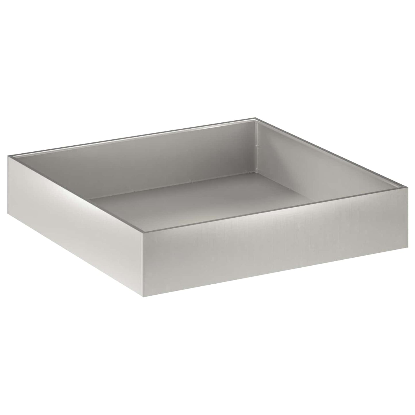 vidaXL Γλάστρα Κήπου 2 τμχ. Ασημί 100 x 100 x 20 cm Ανοξείδωτο Ατσάλι