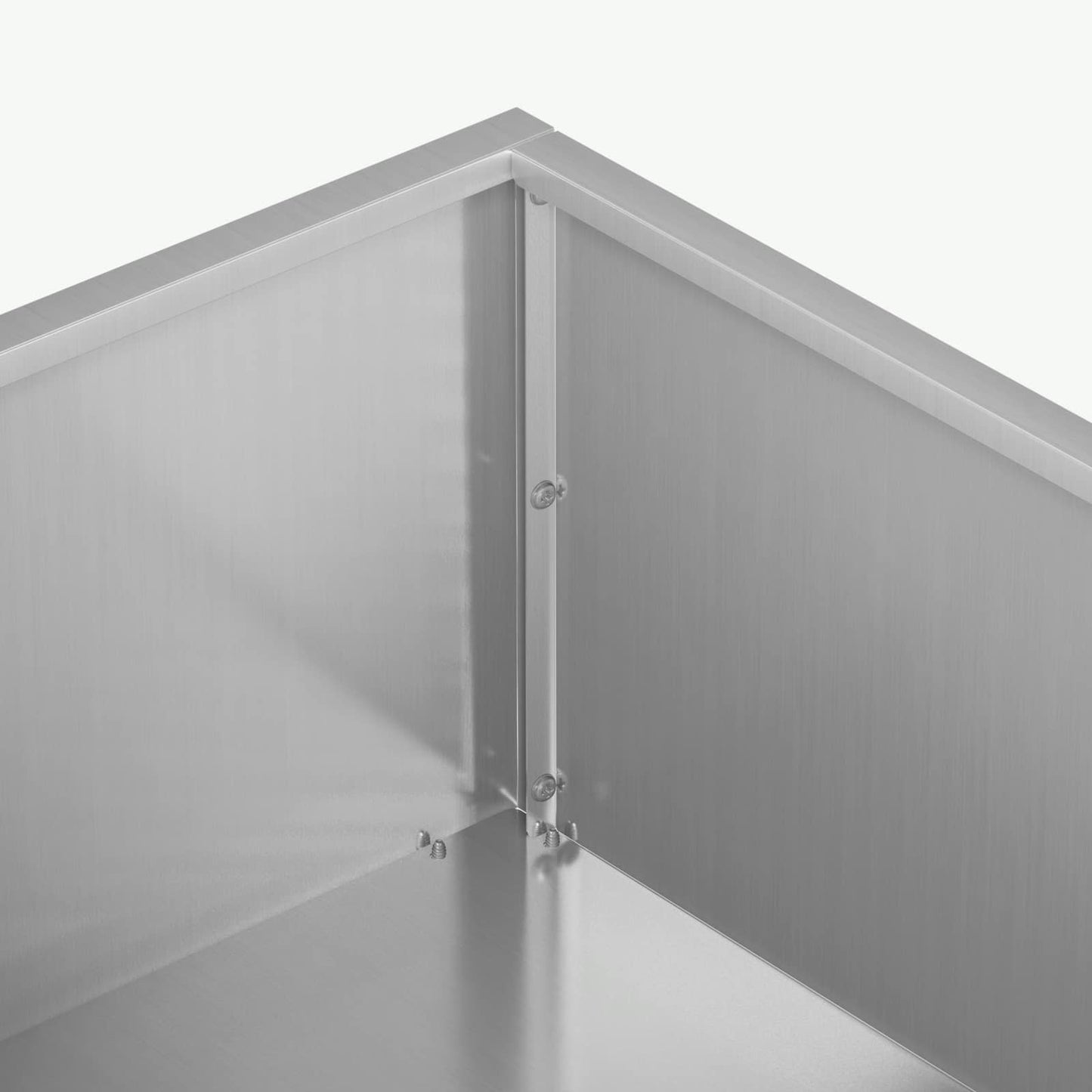 vidaXL Γλάστρα Κήπου Ασημί 100 x 100 x 20 cm Γαλβανισμένος Χάλυβας