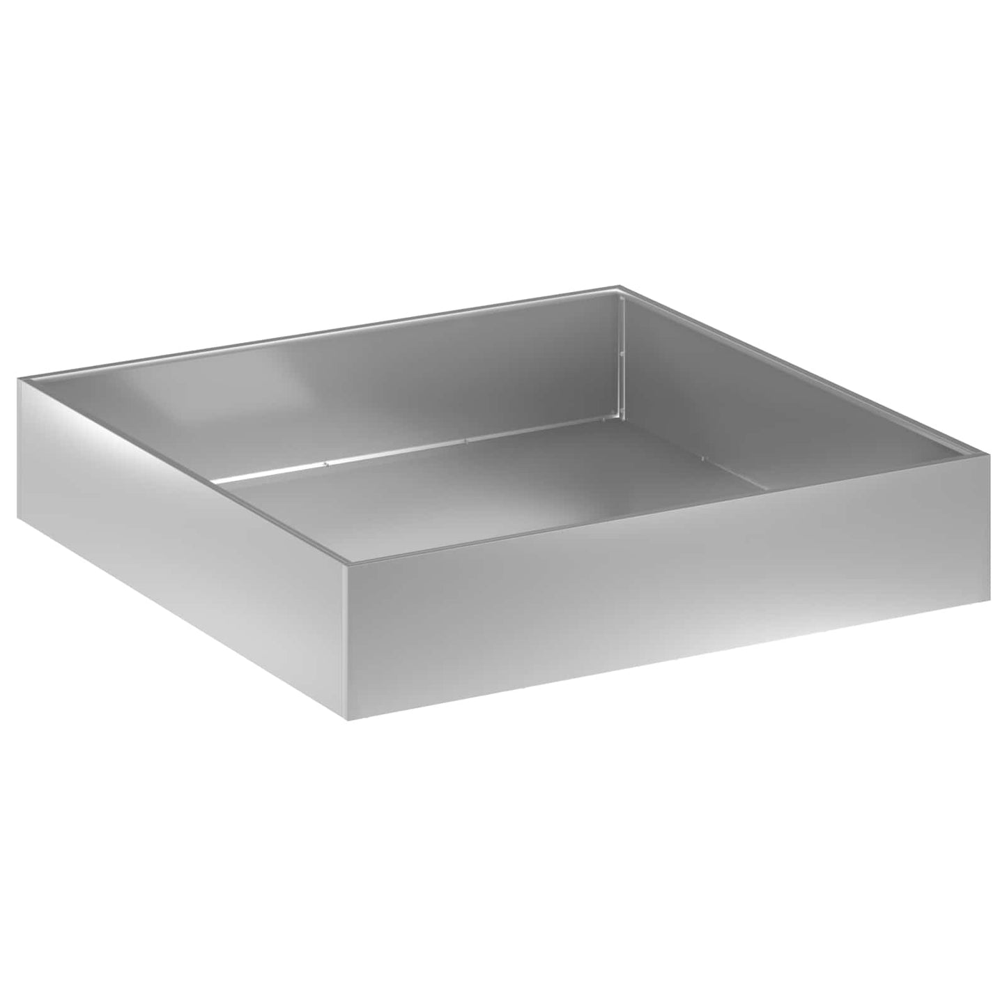 vidaXL Γλάστρα Κήπου 2 τμχ. Ασημί 100 x 100 x 20 cm