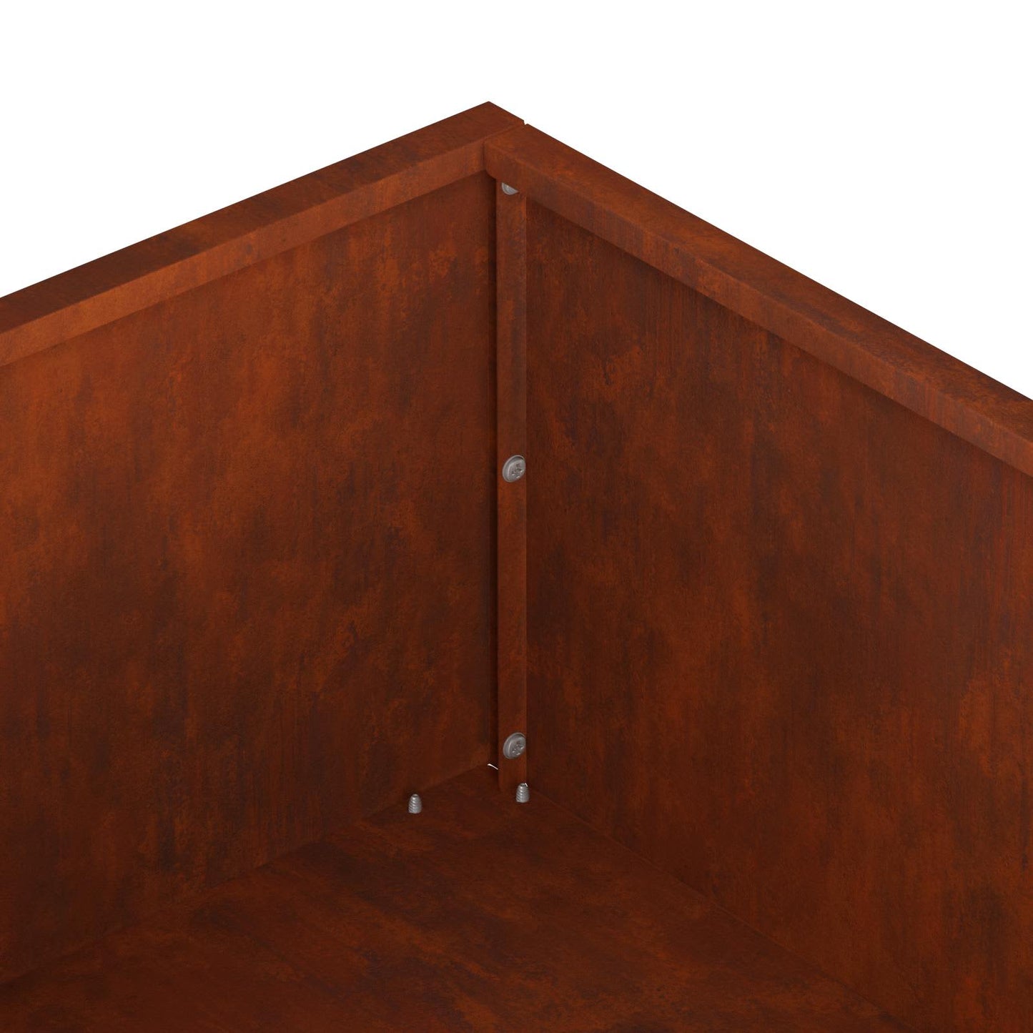 vidaXL Γλάστρα Κήπου Σκ rusty 100 x 100 x 20 cm