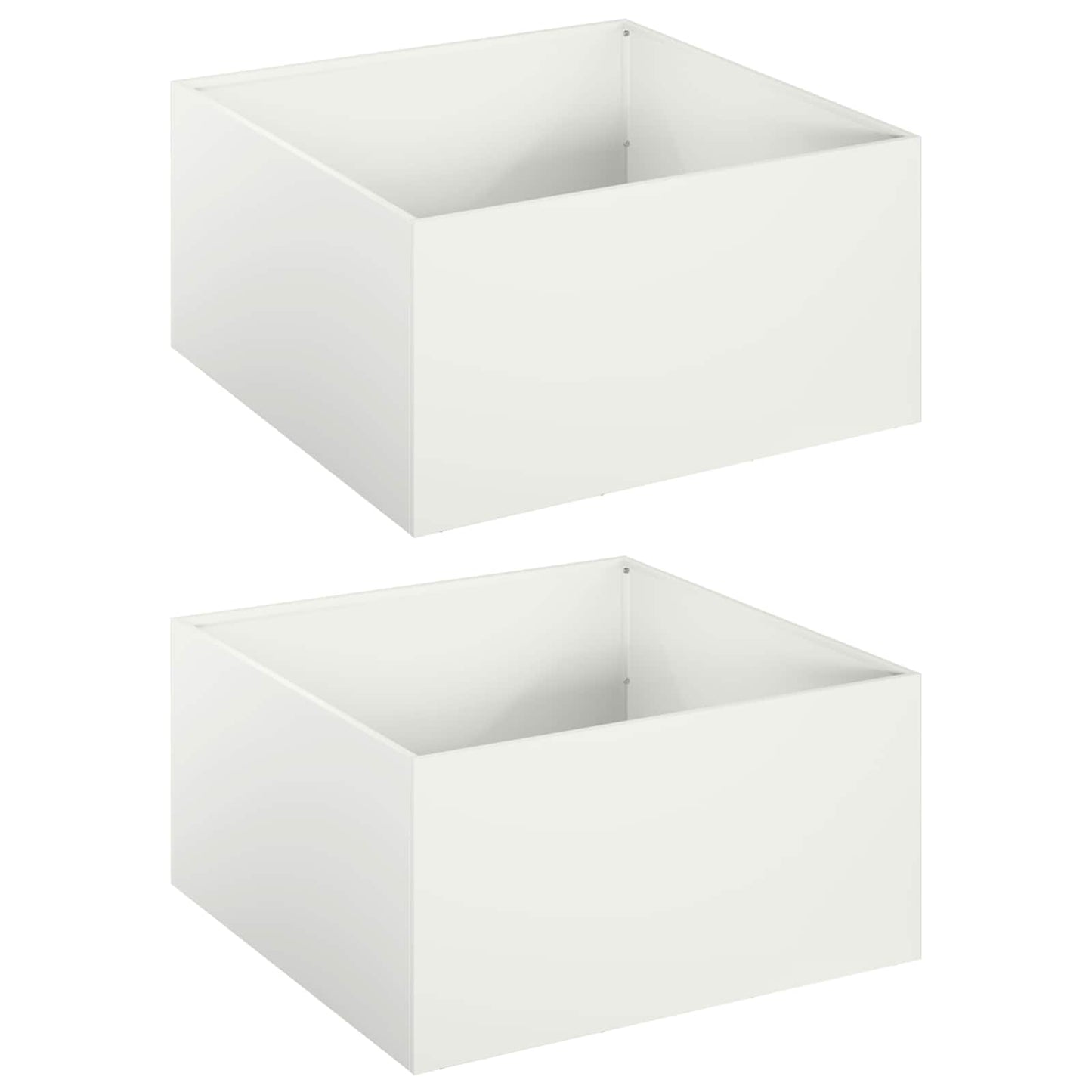 vidaXL Γλάστρα Κήπου 2 τμχ. Λευκό 60 x 60 x 30 cm