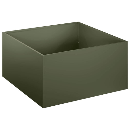 vidaXL Γλάστρα Κήπου Λαδί 60 x 60 x 30 cm Ψυχρής έλασης χάλυβας