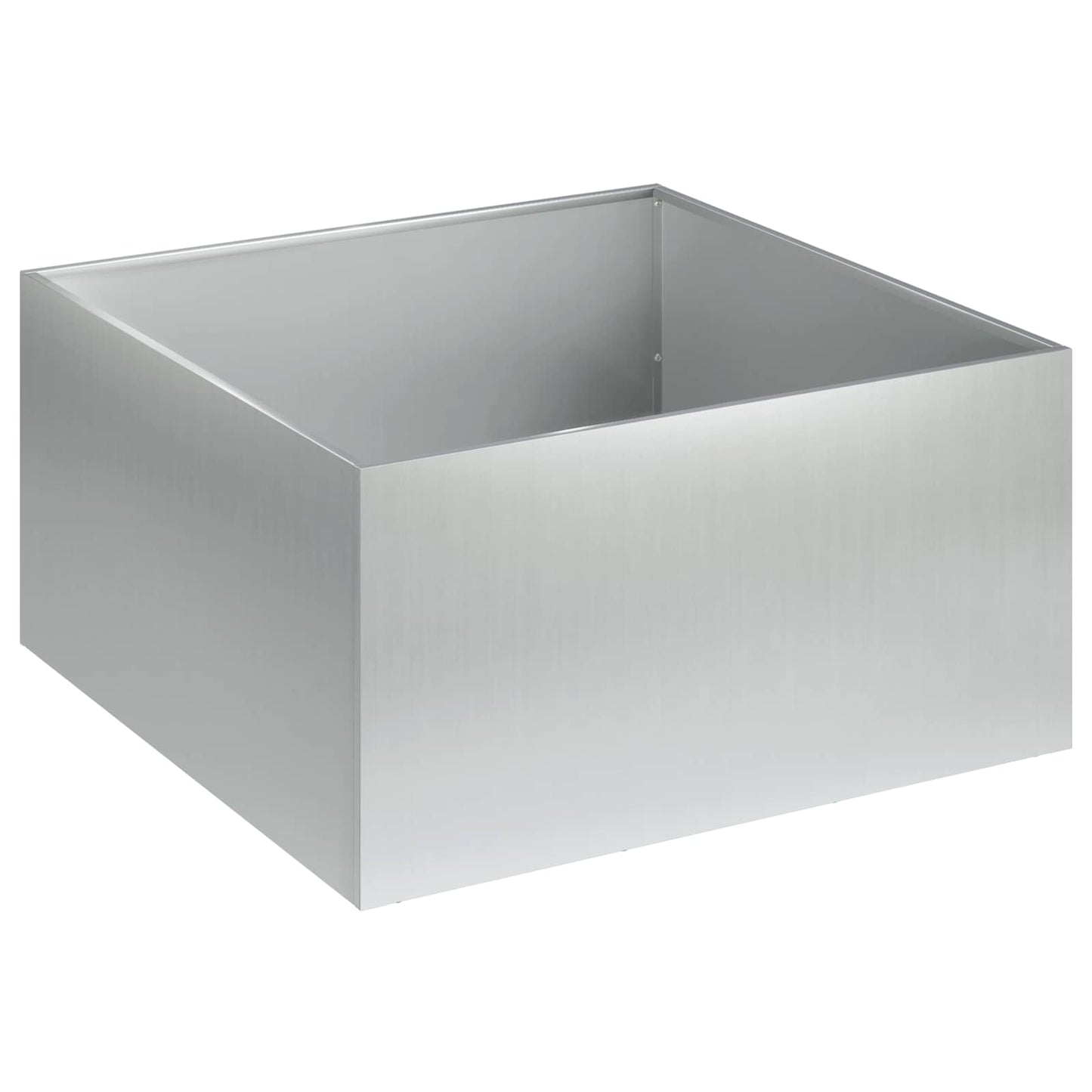 vidaXL Γλάστρα Κήπου Ασημί 60 x 60 x 30 cm Γαλβανισμένος Χάλυβας
