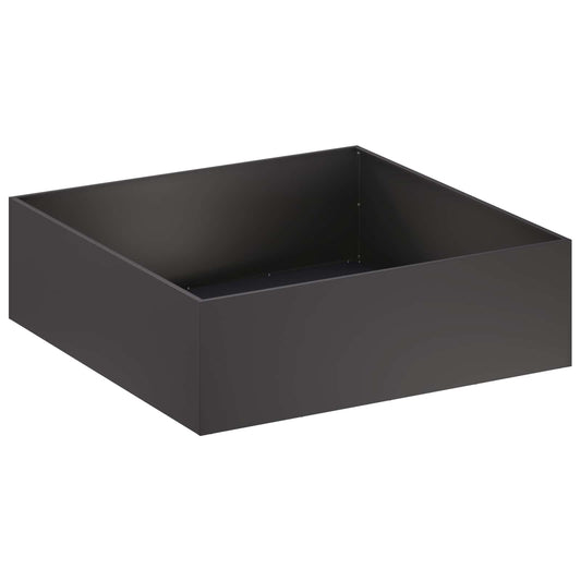 vidaXL Γλάστρα Κήπου Μαύρο 80 x 80 x 30 cm Ψυχρής έλασης χάλυβας