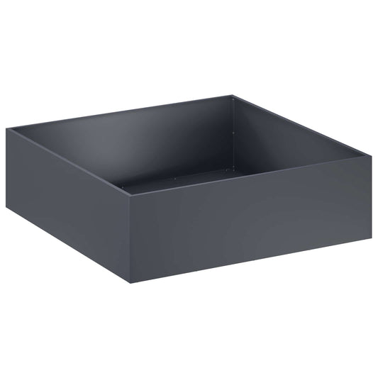 vidaXL Γλάστρα Κήπου Ανθρακί 80 x 80 x 30 cm Ψυχρής έλασης χάλυβας