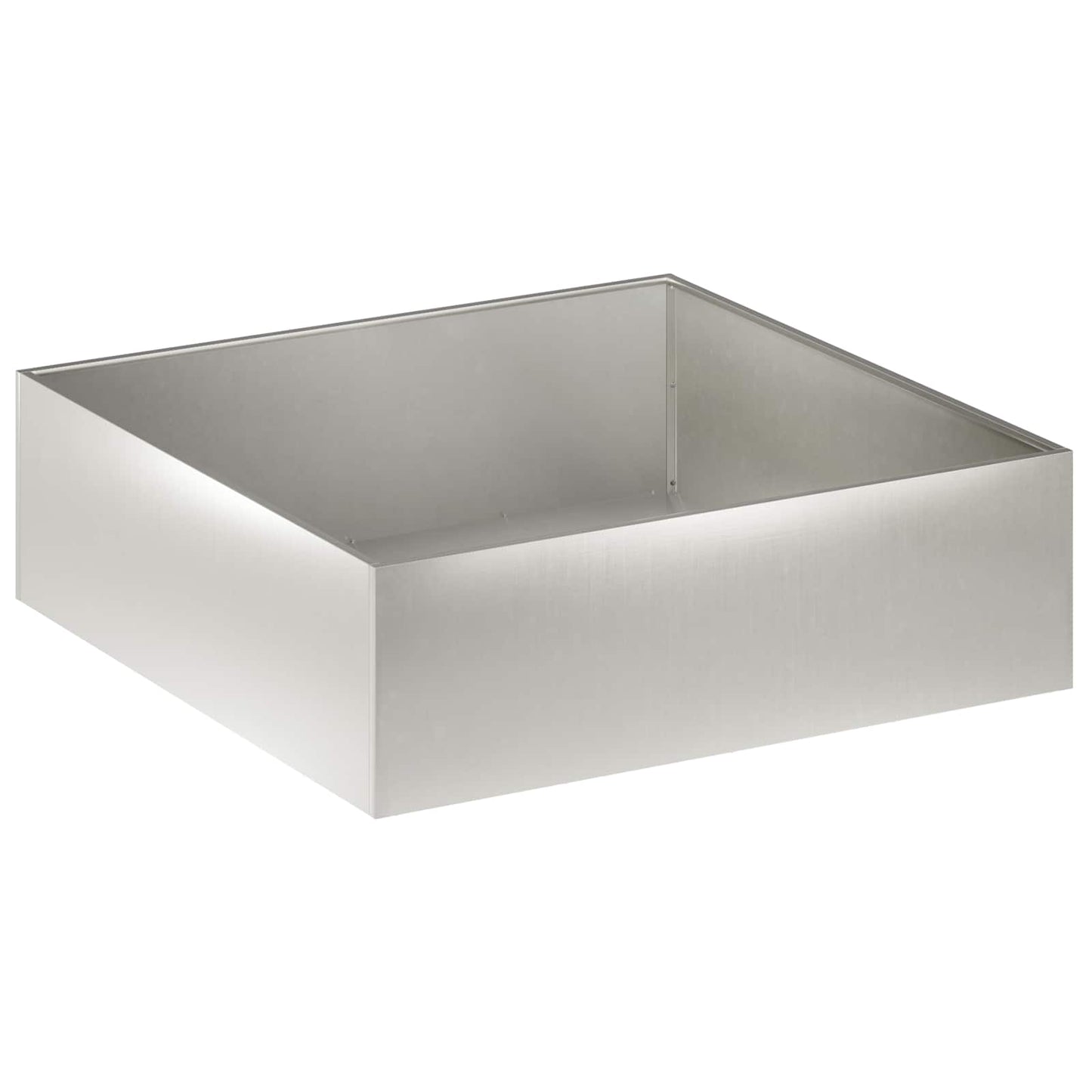 vidaXL Γλάστρα Κήπου Ασημί 80 x 80 x 30 cm Ανοξείδωτο Ατσάλι