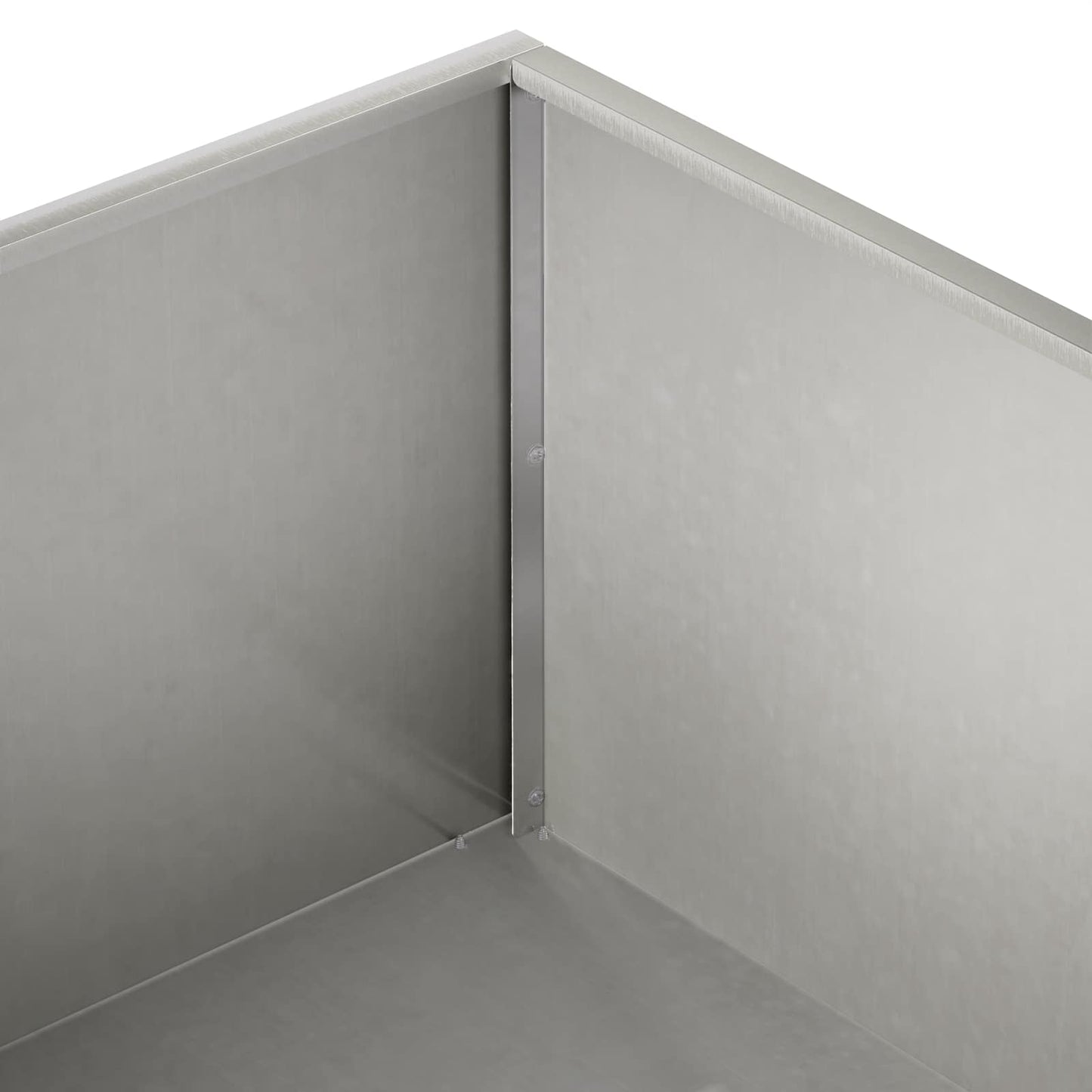 vidaXL Γλάστρα Κήπου 2 τμχ. Ασημί 80 x 80 x 30 cm Ανοξείδωτο Ατσάλι