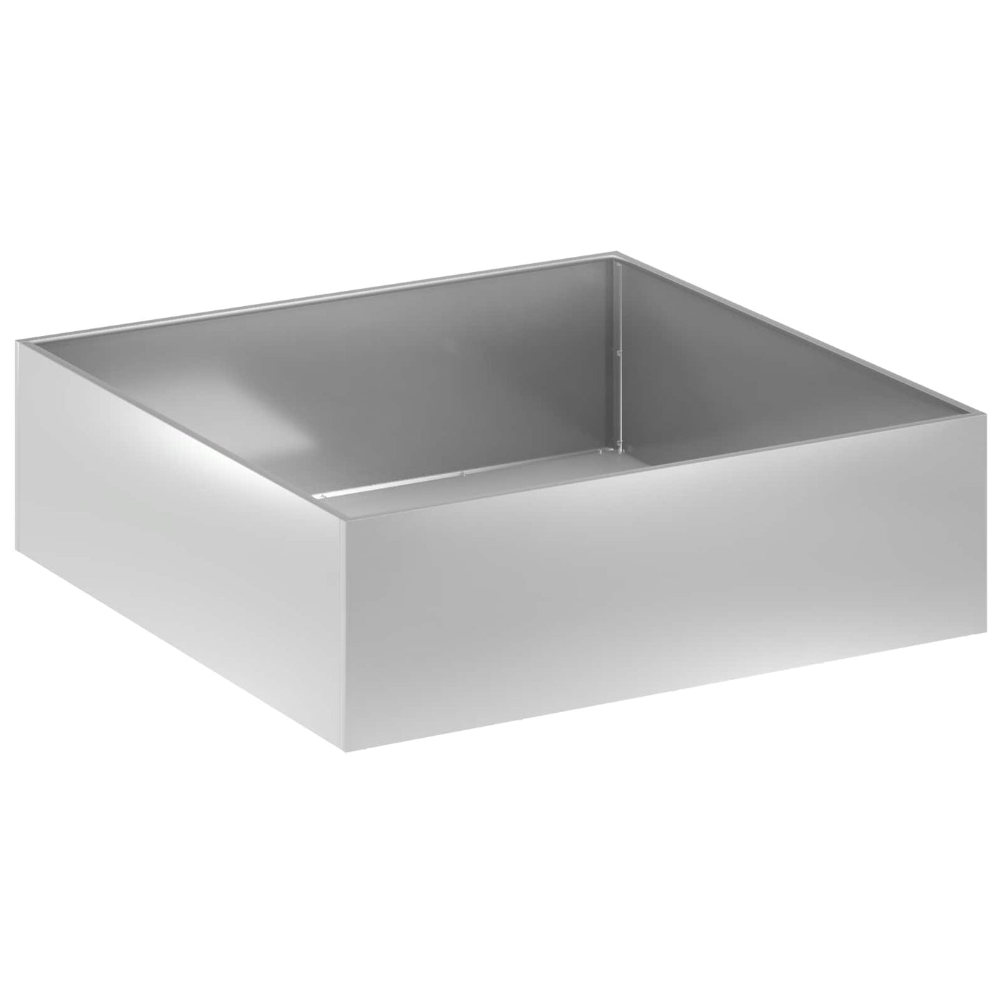 vidaXL Γλάστρα Κήπου 2 τμχ. Ασημί 80 x 80 x 30 cm