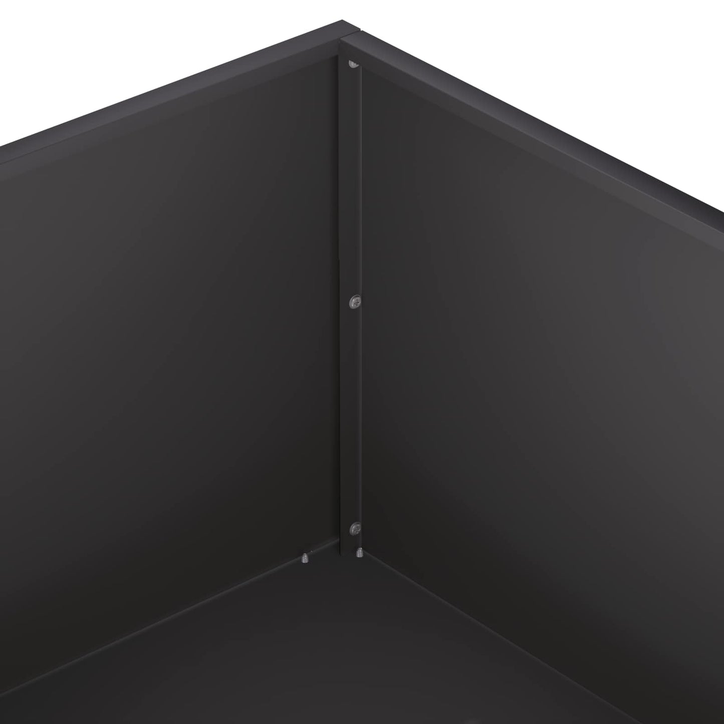 vidaXL Γλάστρα Κήπου Μαύρο 100 x 100 x 30 cm Ψυχρής έλασης χάλυβας